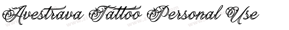 Avestrava Tattoo Personal Use Only字体转换